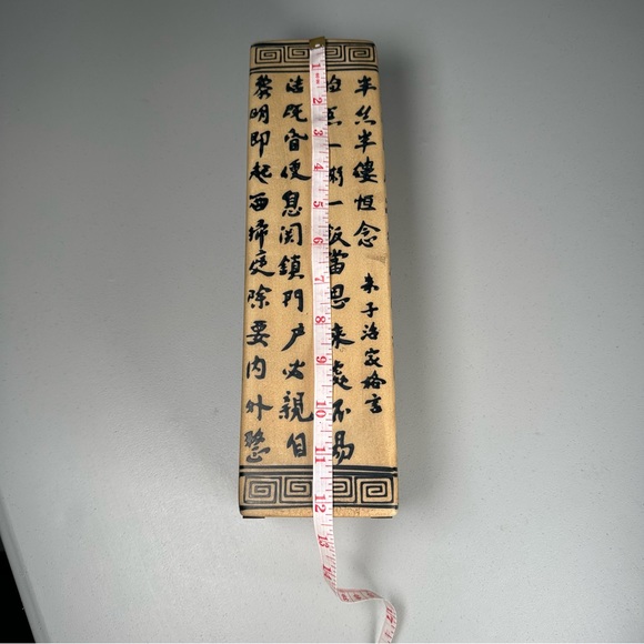 Chinese Calligraphy Poem Motif Porcelain Vase VINTAGE 12” Tall - Picture 5 of 8